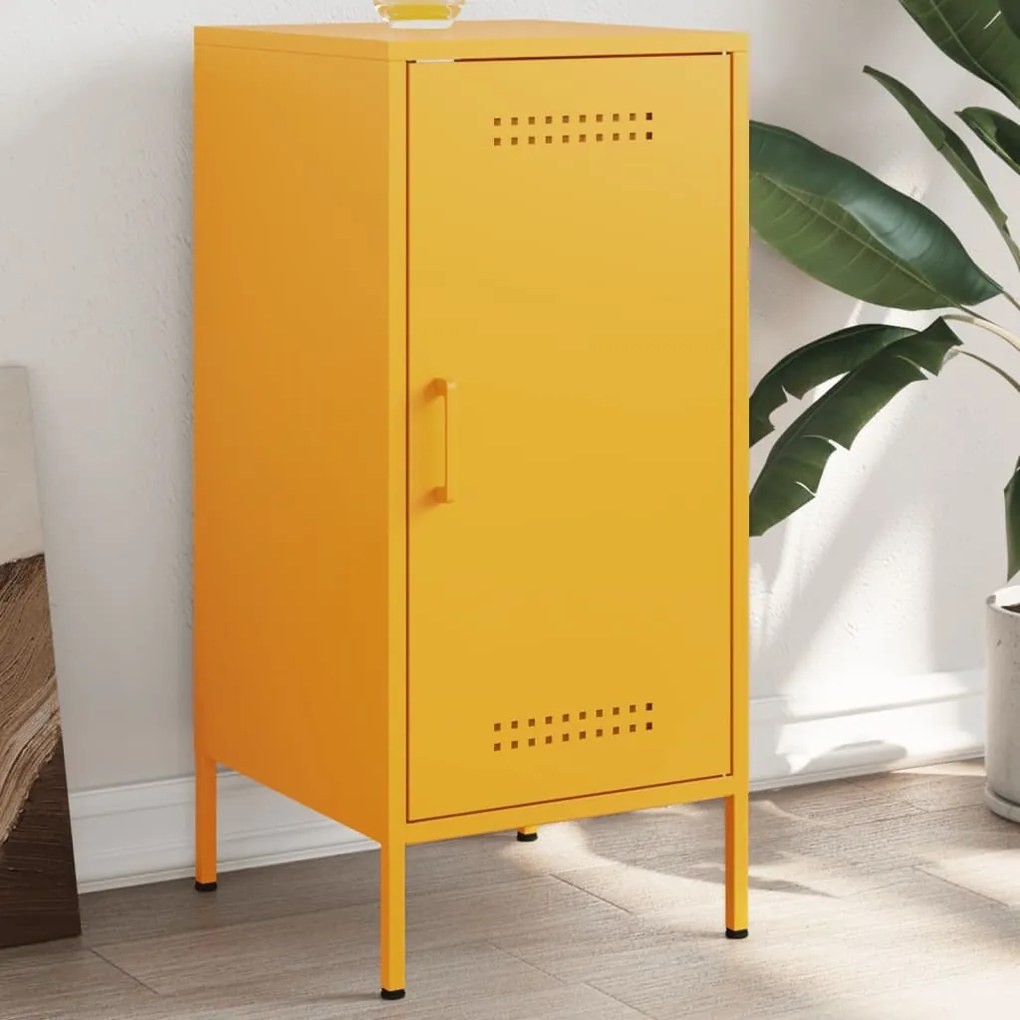 Aparador 36x39x79 cm aço amarelo mostarda