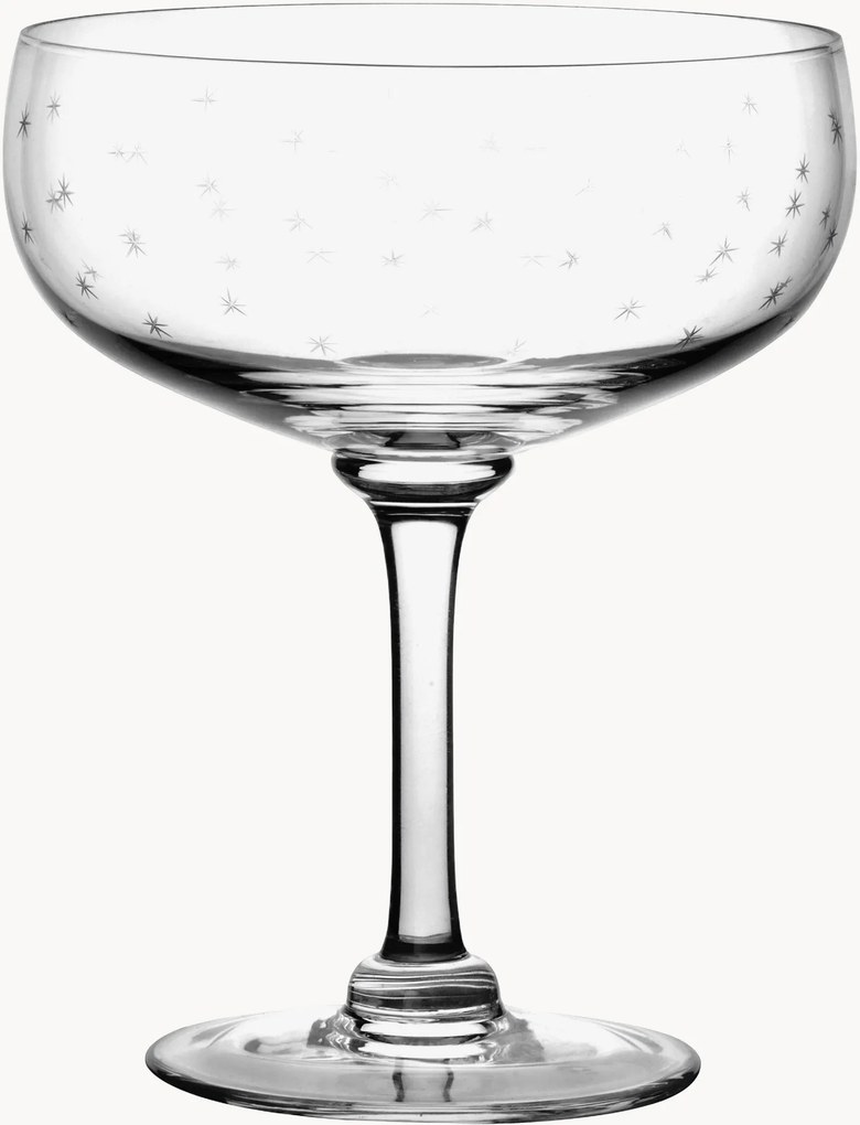 Copos de cocktail em cristal artesanal Stars, conjunto de 4