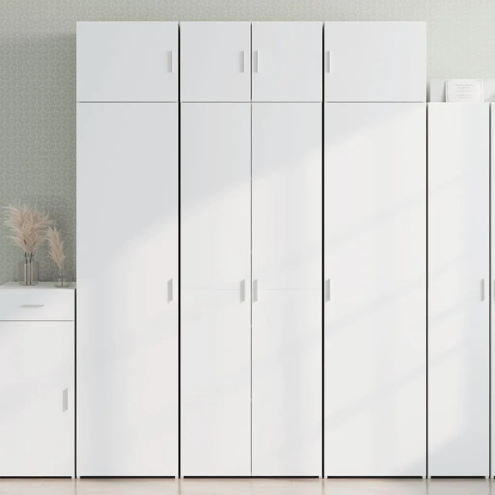 vidaXL Armário de arrumação 70x42,5x225 cm derivados de madeira branco