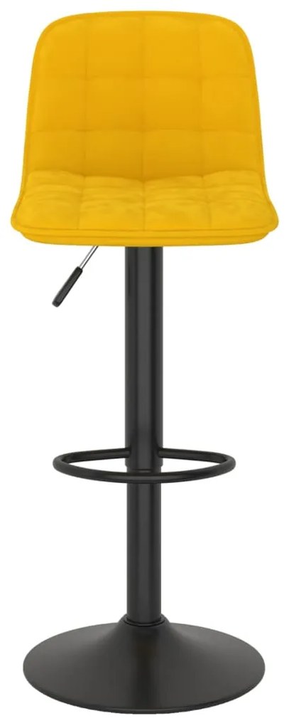 Bancos de bar 2 pcs veludo amarelo