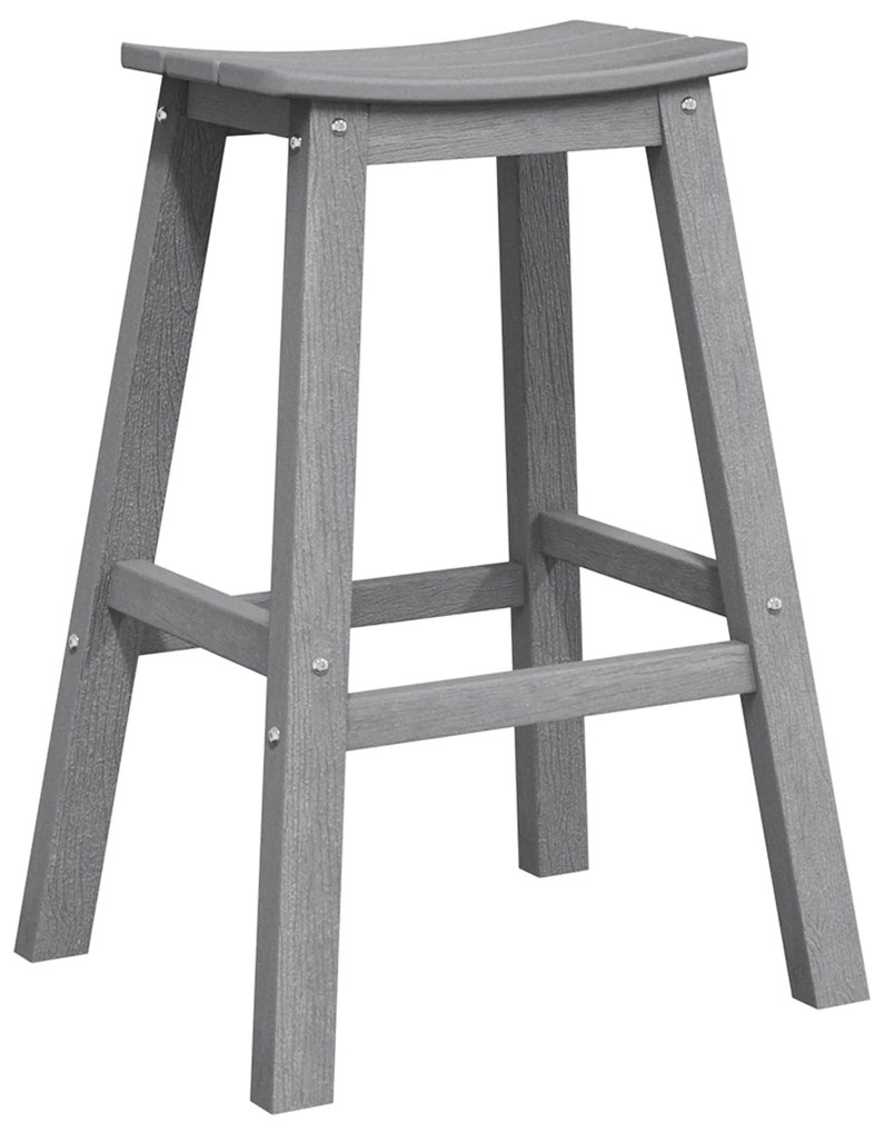 Banquetas 2 pcs Cinzento-Claro HDPE