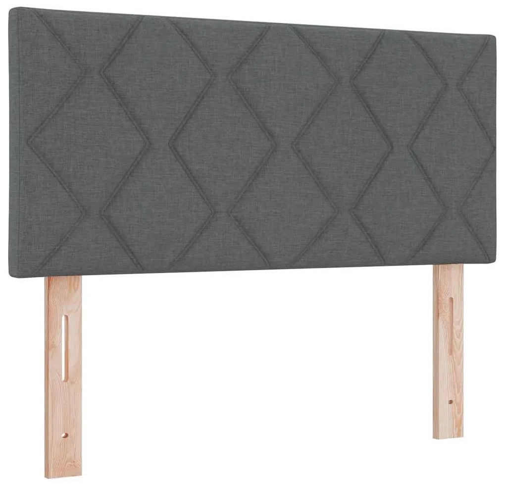 Cabeceira LED vidaXL com Design de Blocos de Diamante Cinza Escuro 100