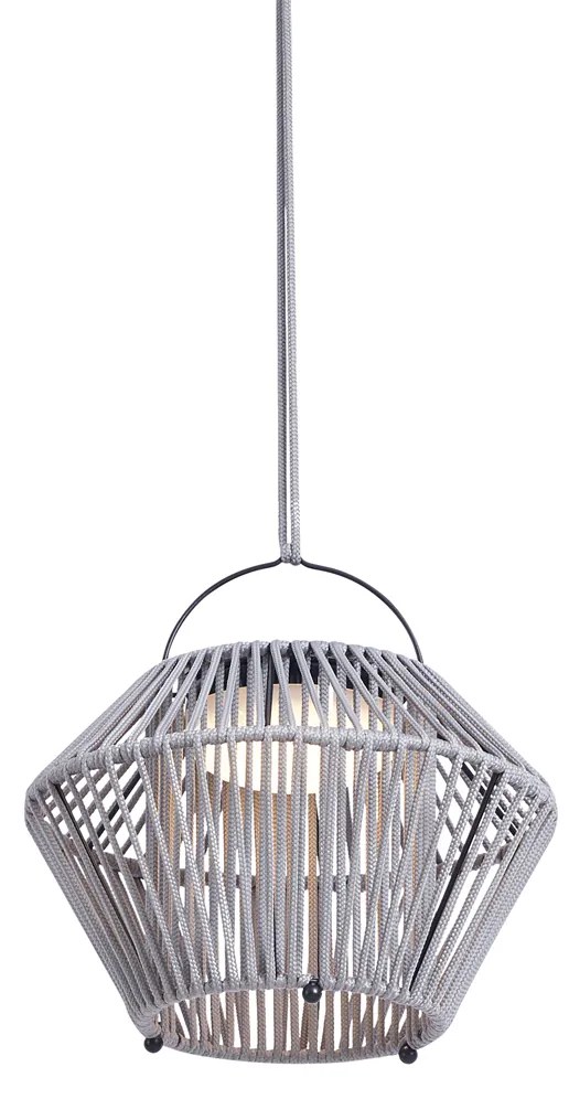 Candeeiro de mesa boémio cinzento com LED regulável em 3 níveis IP54 recarregável por energia solar - Duco