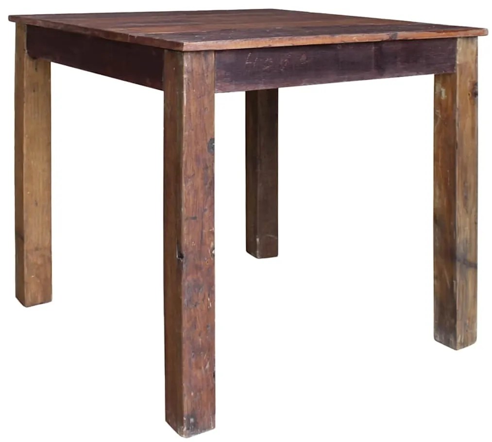 Mesa de jantar mistura de madeiras recicladas 82x80x76 cm