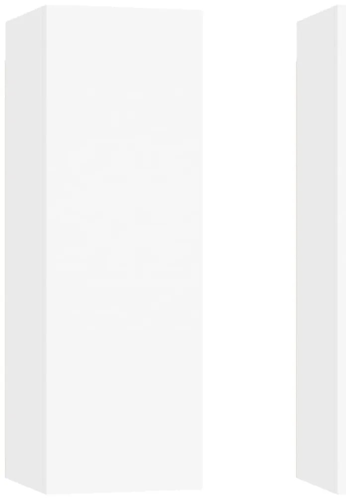 Conjunto móveis de TV 6 pcs madeira processada branco