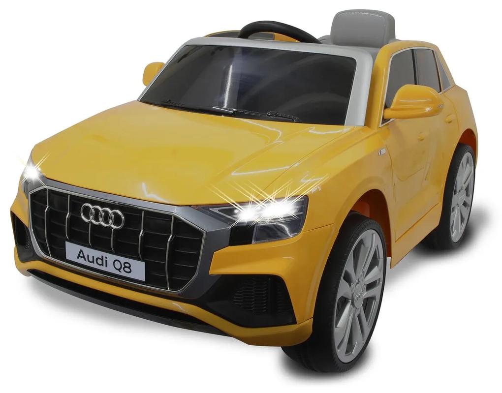 Carro elétrico infantil bateria 12V Audi Q8 Amarelo