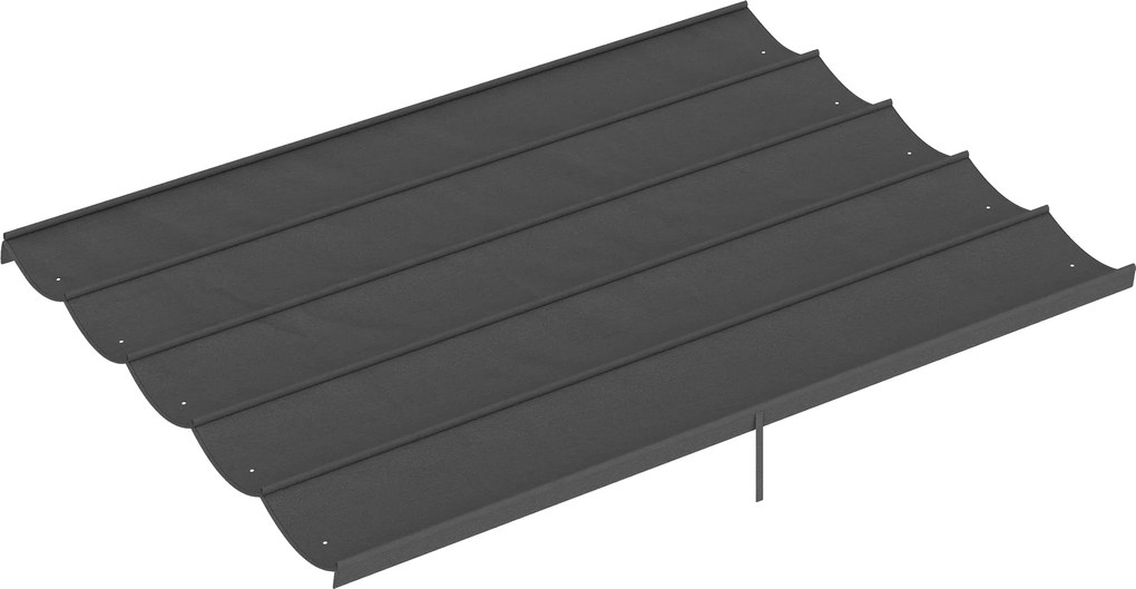 Outsunny Cobertura para Pérgola 3,5x2,5 cm Teto de Substituição Retrátil para Pérgola com 10 Orifícios de Drenagem Cinza Escuro | Aosom Portugal
