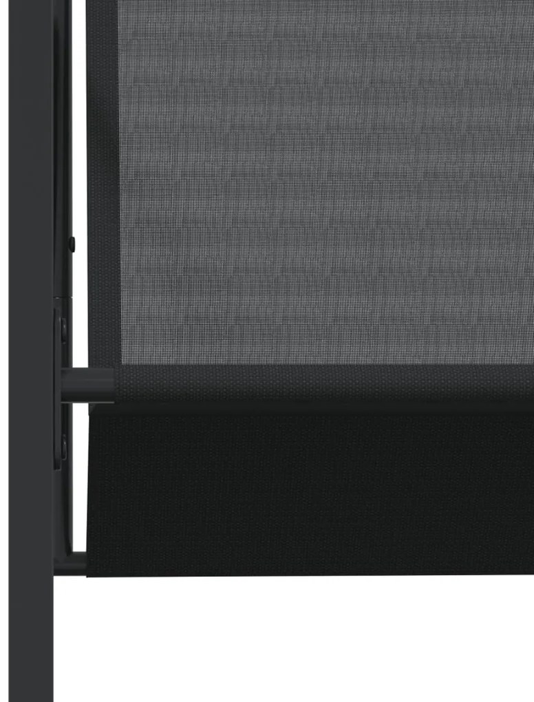 Cadeiras de jardim 4 pcs aço e textilene preto