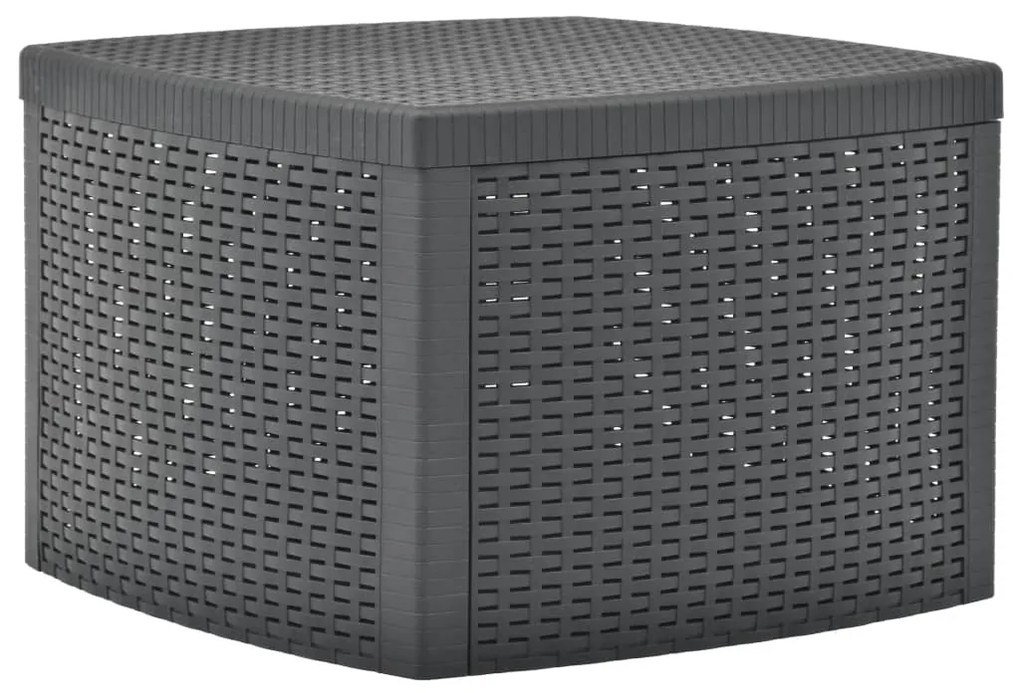 48775 vidaXL Mesa de apoio 54x54x36,5 cm plástico antracite