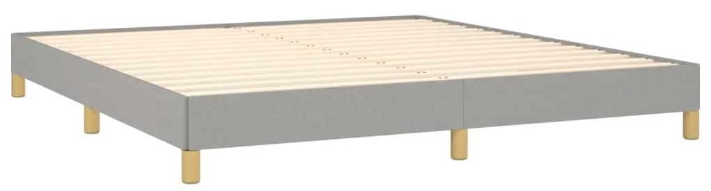 Estrutura de cama sem colchão 180x200 cm tecido cinzento-claro
