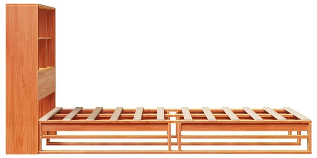 Cama com estante sem colchão 90x190 cm madeira maciça