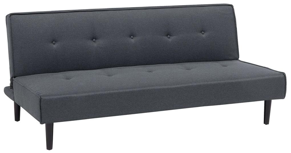 Sofá-cama de 3 lugares em tecido cinzento escuro VISBY Beliani