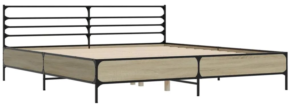 Estrutura de cama 180x200 cm derivados madeira/metal