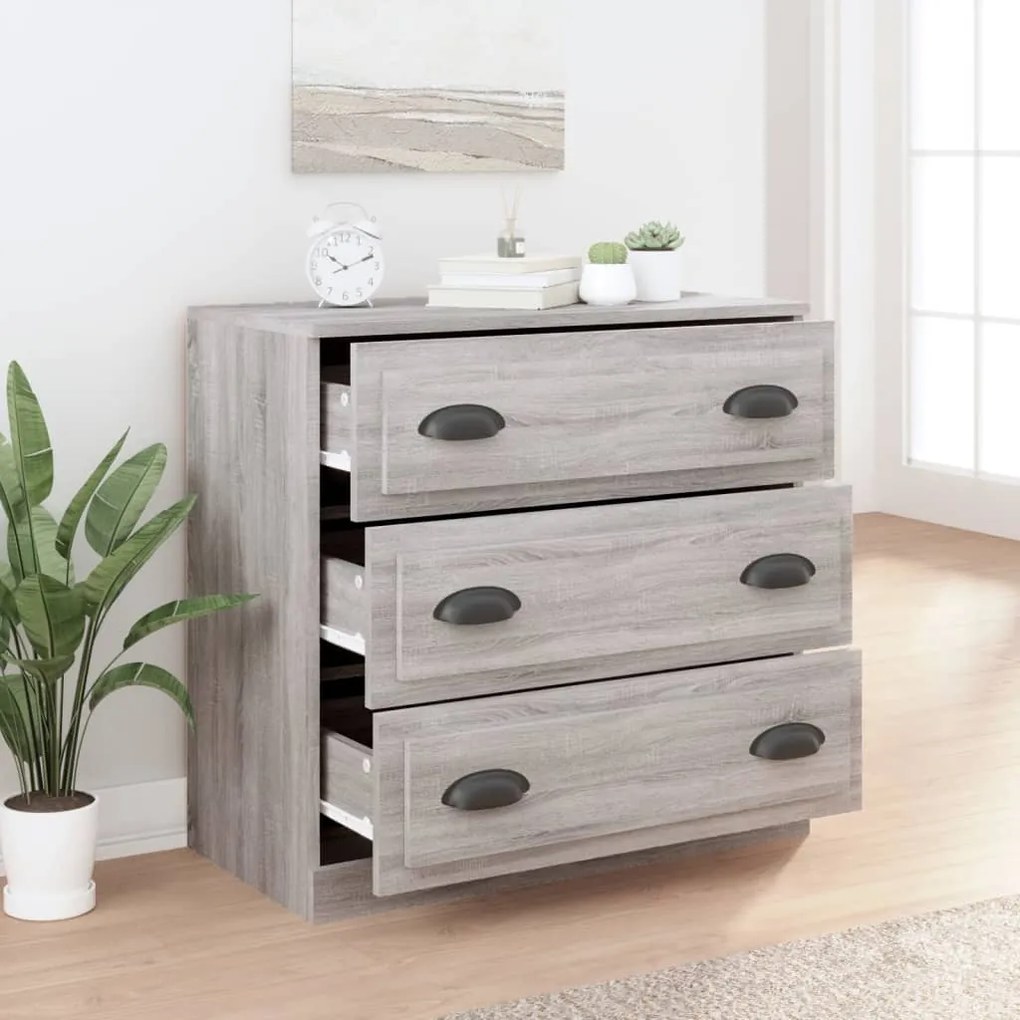 Aparador 70x35,5x67,5 cm derivados de madeira cinzento sonoma