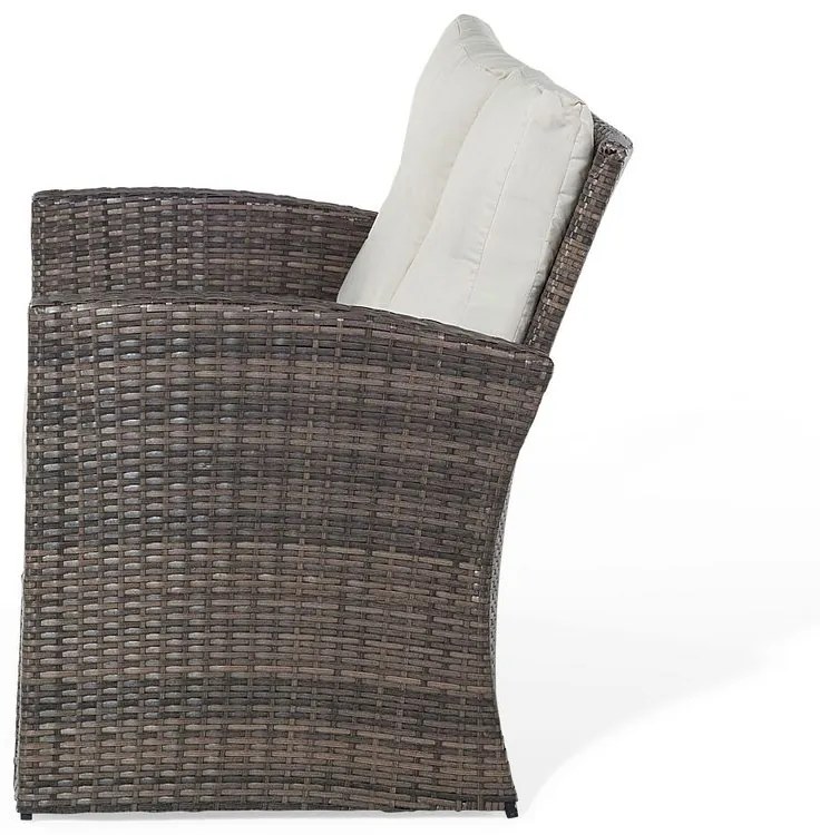 Conjunto de jardim em rattan castanho com 4 lugares LUCA Beliani