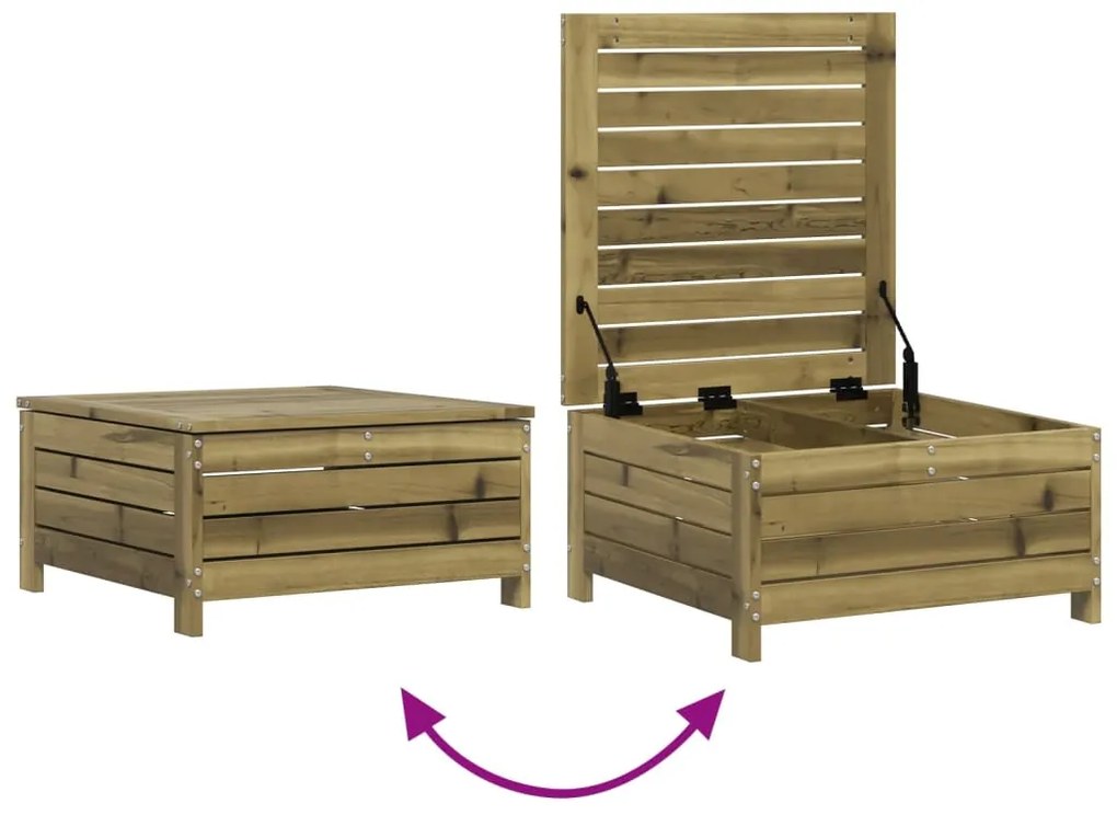 7 pcs conjunto sofás jardim madeira de pinho impregnada