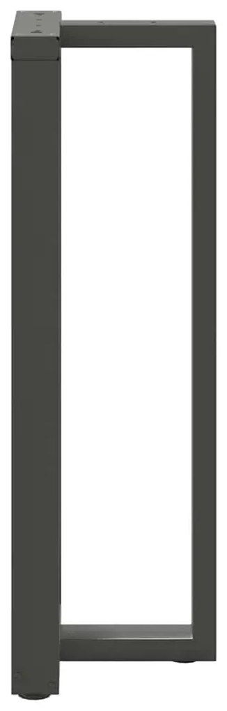 Pés para mesa de bar em forma de T, 2 peças, antracite, 50x35x(110-111
