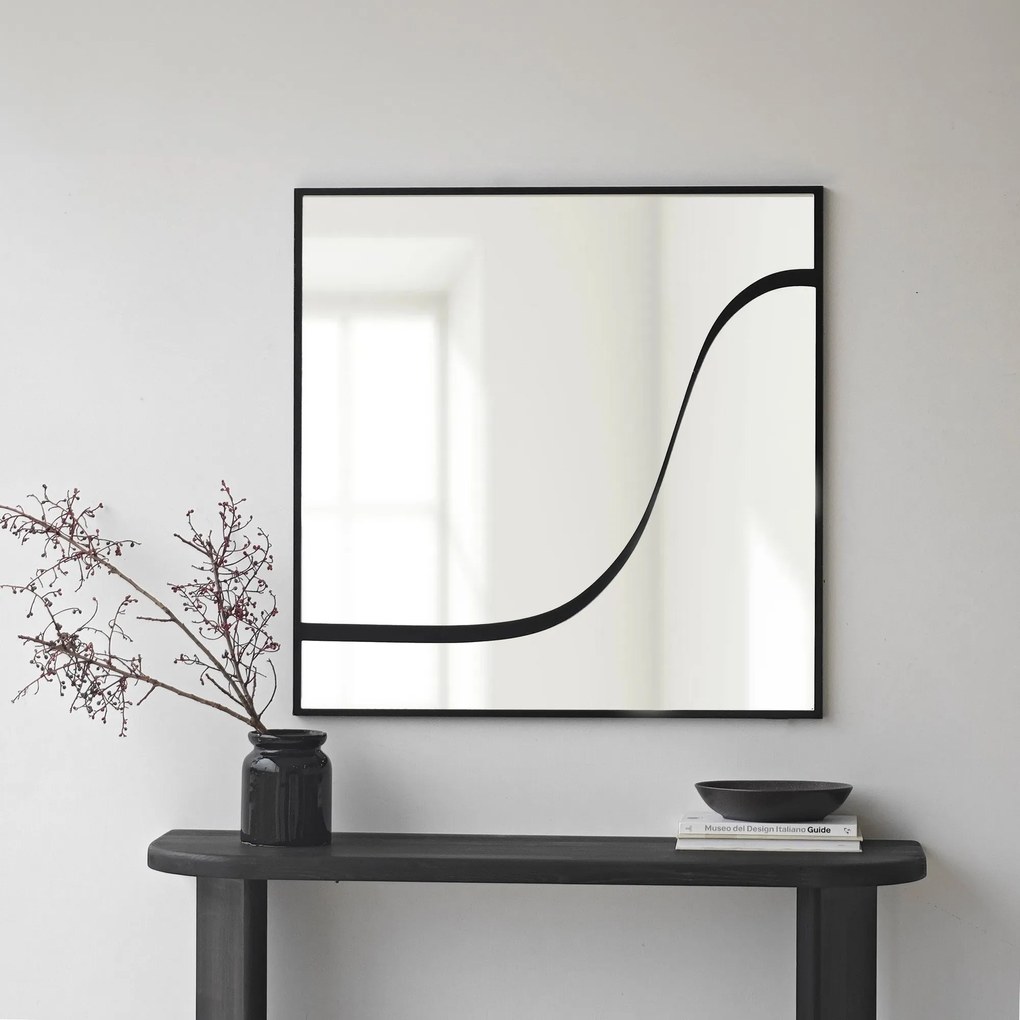 Espelho Abstract – Preto – 70 cm x 70 cm