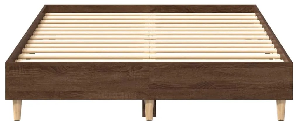 Estrutura de cama sem colchão 120x190 cm carvalho castanho