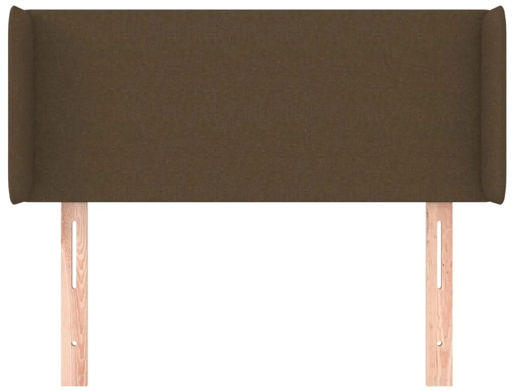 Cabeceira de cama c/ abas tecido 83x16x78/88 cm castanho