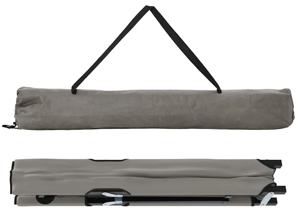 Cama Dobrável com Saco de Transporte Cinza 600D
