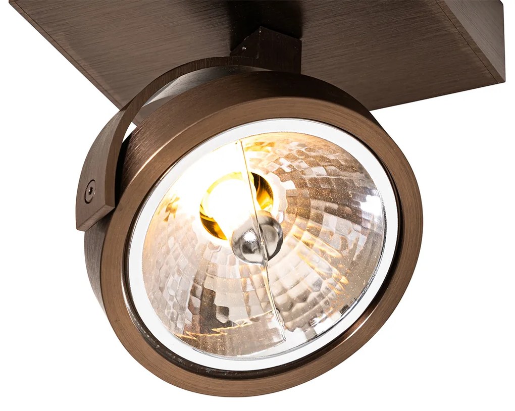 Foco de teto design bronze escuro rotativo e inclinável - Go Design