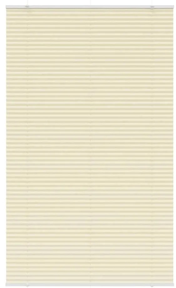 vidaXL Creme Plissada Cega 110x200 cm Largura Tecido 109,4cm Poliéster