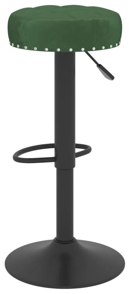 Bancos de bar 2 pcs veludo verde-escuro
