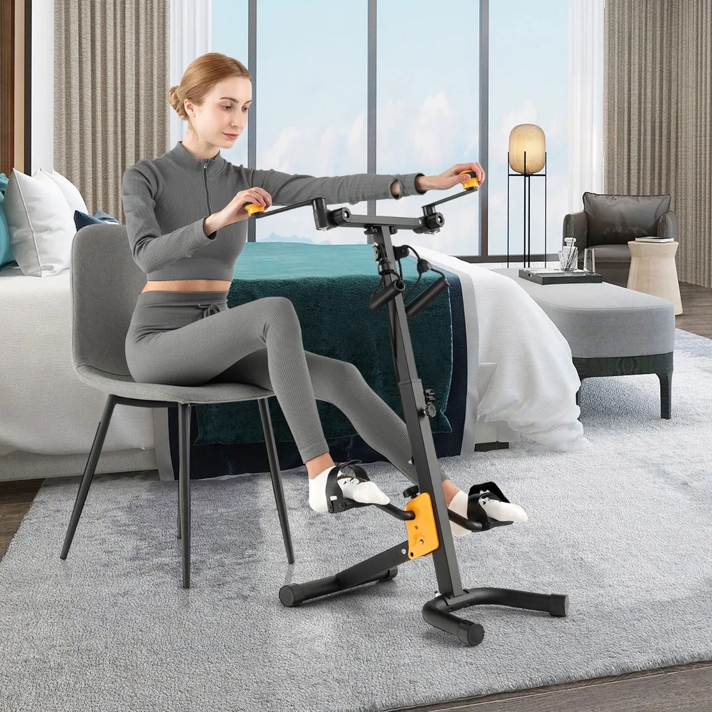 Bicicleta ergométrica com pedais dobrável para mãos, braços, pernas e joelhos Equipamento de reabilitação para idosos