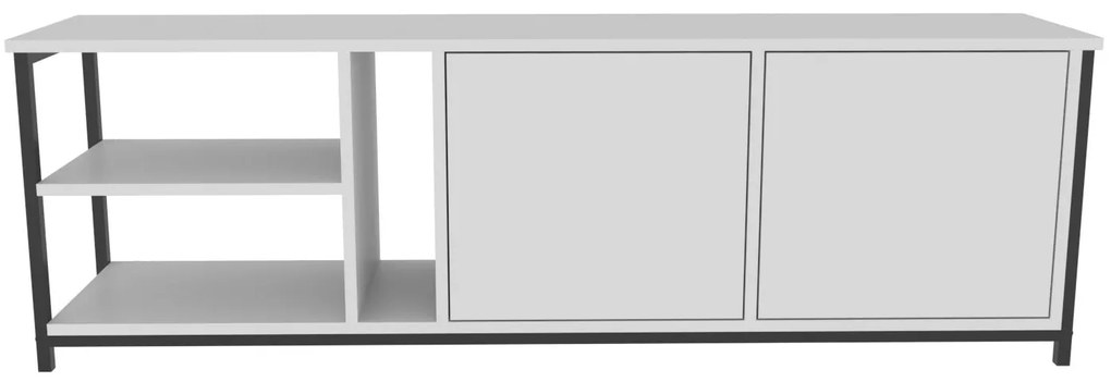 Móvel TV Stand Primrose – Preto e Branco – 160 cm x 35,3 cm x 50,8 cm