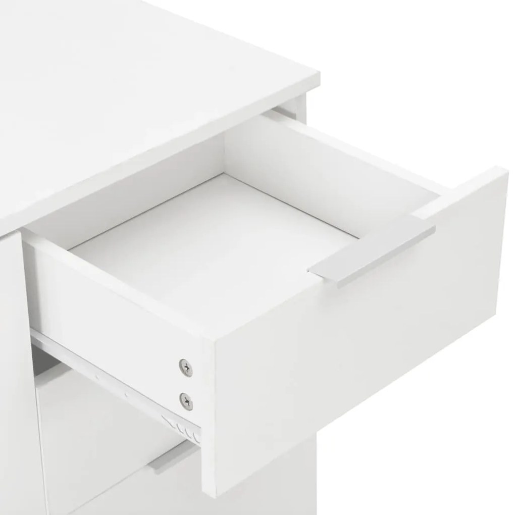 Aparador 107x35x80,5 cm branco brilhante