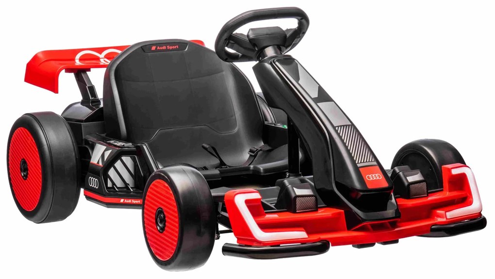 Kart elétrico para Crianças 24V, Assento desportivo com função Drift Vermelho