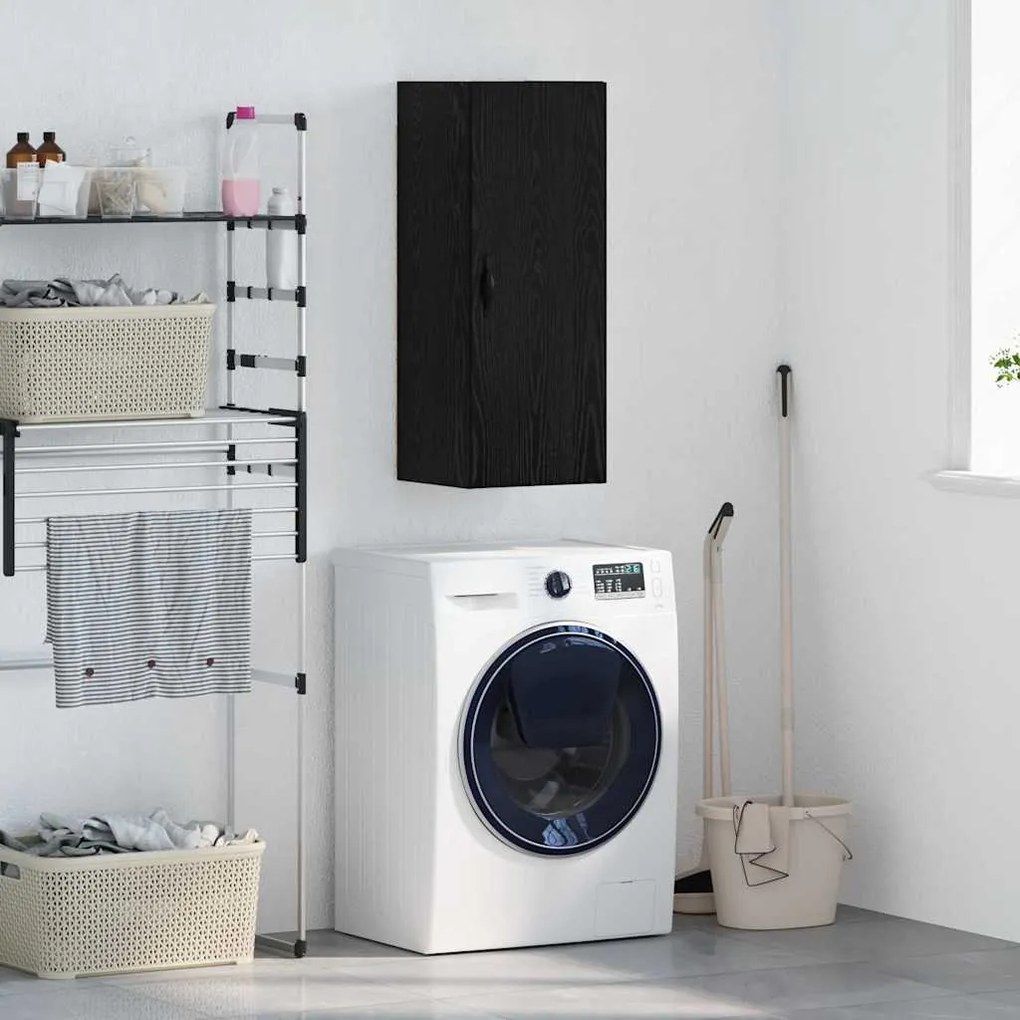 vidaXL Armário de parede Carvalho Preto 34,5 x 34 x 90 cm