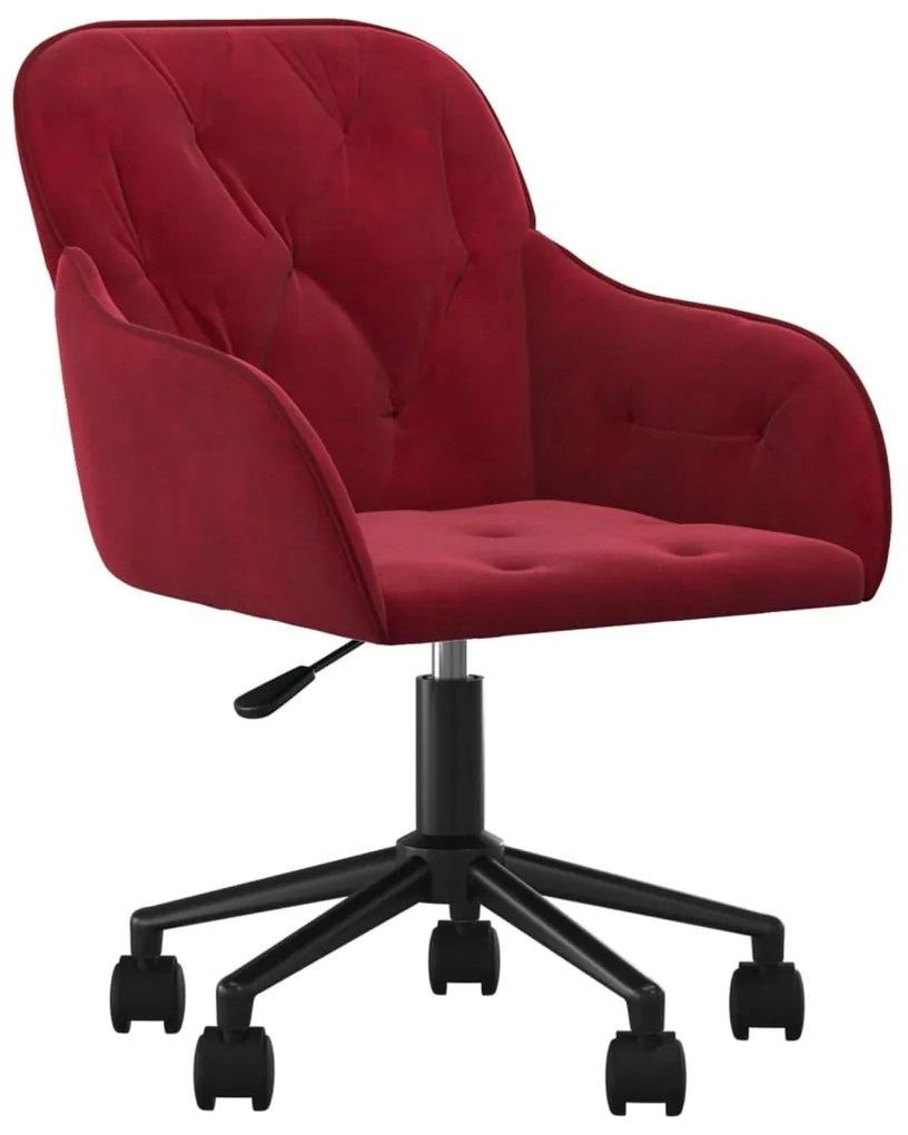 Cadeiras de jantar giratórias 2 pcs veludo vermelho tinto