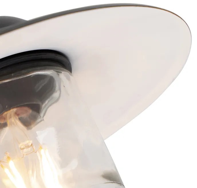 LED Candeeiro de parede exterior inteligente preto IP44 com WiFi A60 - Munich Industrial