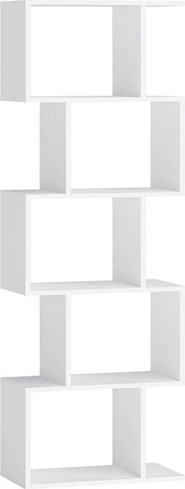 Estante com cinco prateleiras abertas 24 x 40 x 159 cm Branco