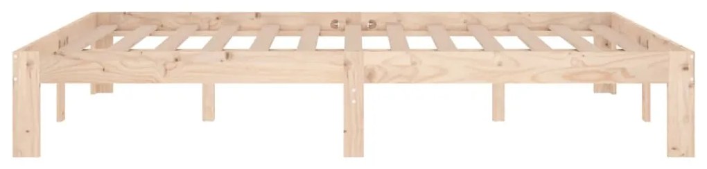Estrutura de cama casal 135x190 cm madeira maciça