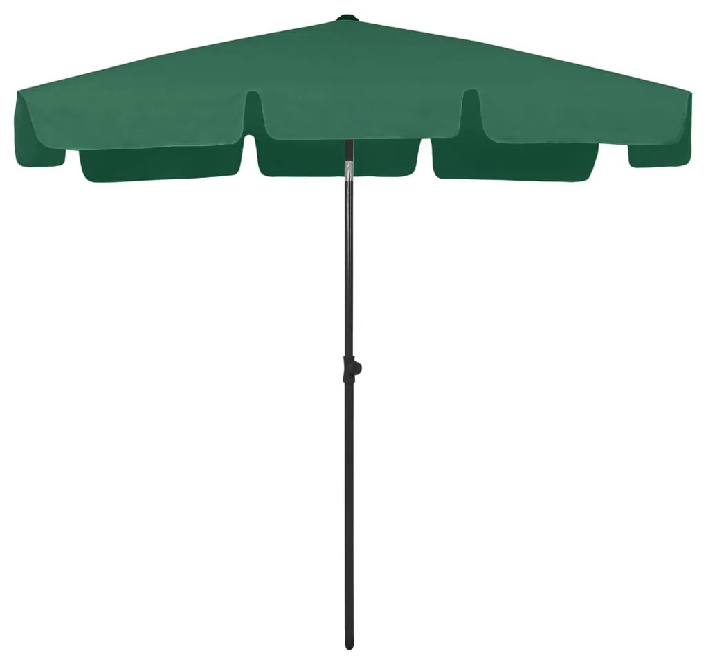 Guarda-sol de praia 200x125 cm verde