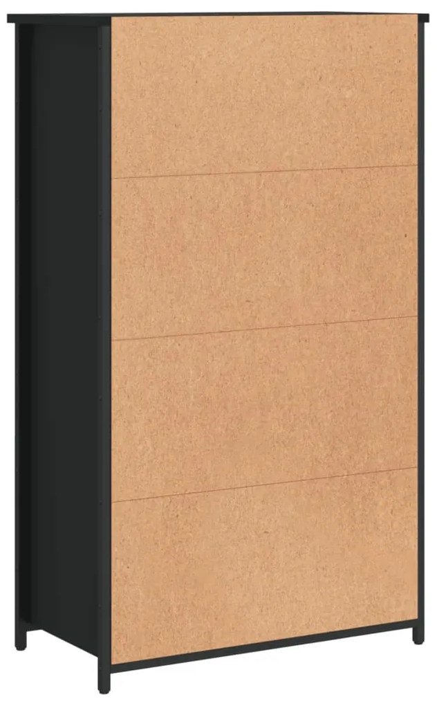 Aparador alto 62x32x103,5 cm derivados de madeira preto