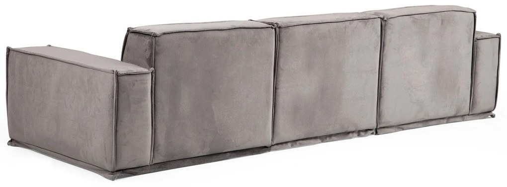 Sofá 3 Lugares Lego – Cinzento – 300 x 100 x 76 cm