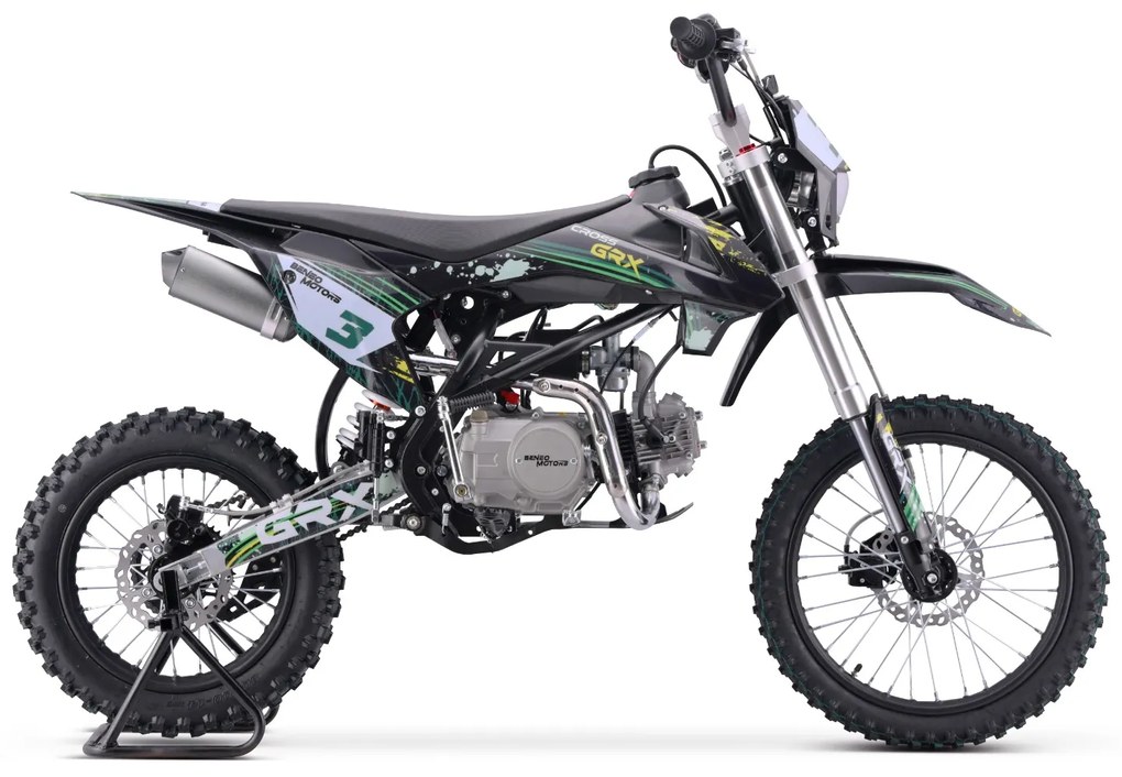 Mota cross Gasolina 125 cc para crianças e adolescentes Motors Cross GRX verde