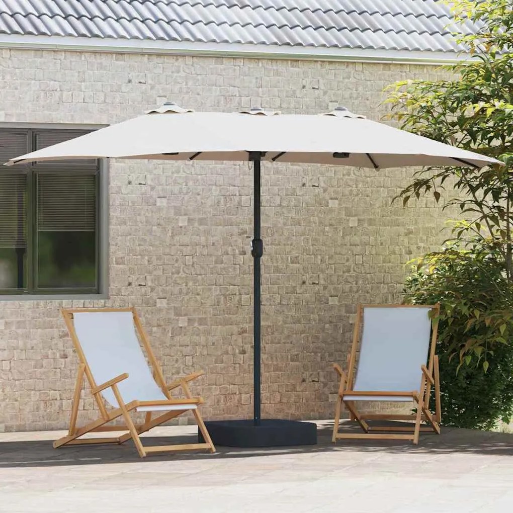 Guarda-sol de Jardim Areia 385 x 209 x 244 cm tecido