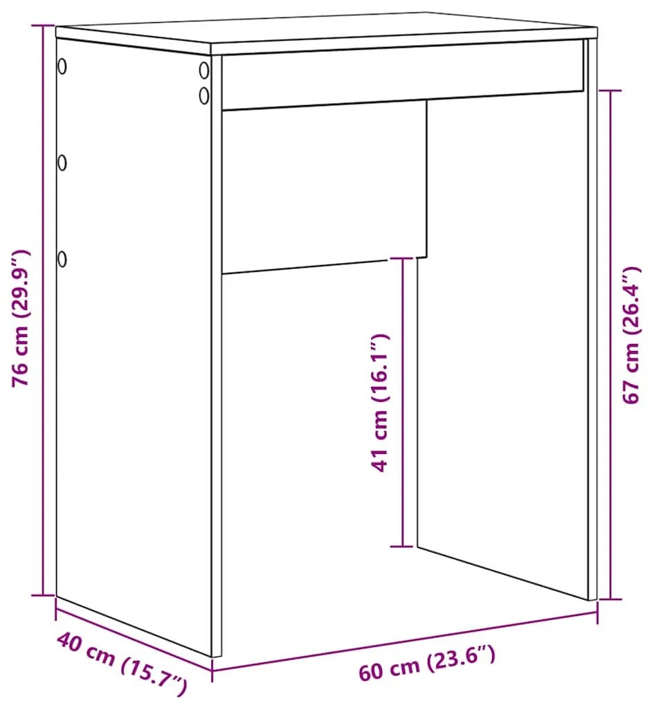 Mesa de Escrita Minimalista Branca Aglomerado de Partículas