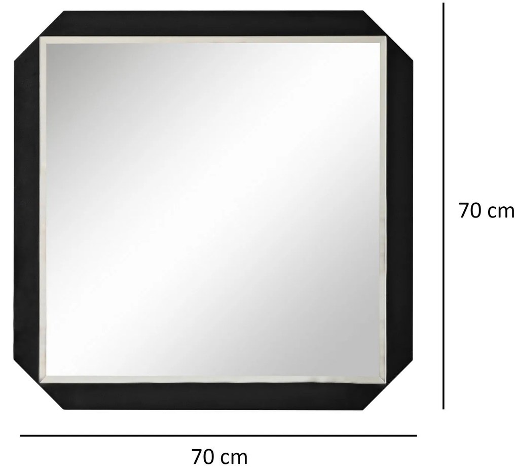 Espelho Carre – Preto – 70 cm x 70 cm