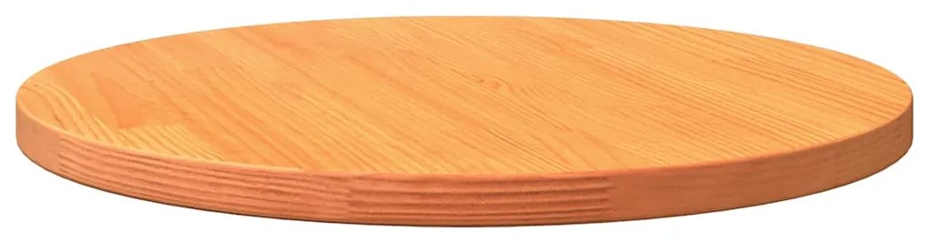 Tampo de mesa redondo Ø50x2,5 cm pinho maciço castanho-mel
