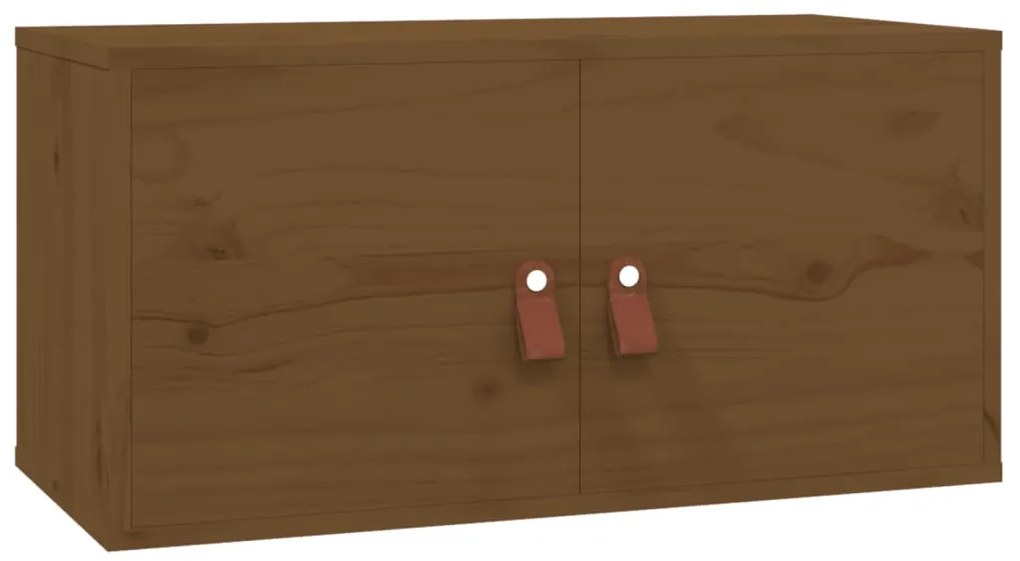Armários de parede 2 pcs 60x30x30 cm pinho maciço castanho-mel