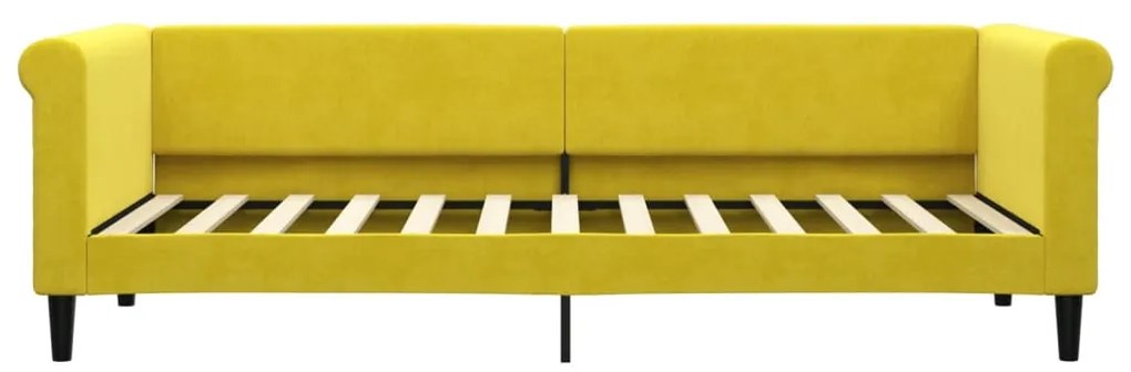 Sofá-cama 80x200 cm veludo amarelo