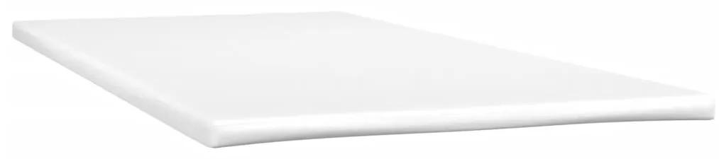 Cama com molas/colchão 80x200 cm couro artificial branco