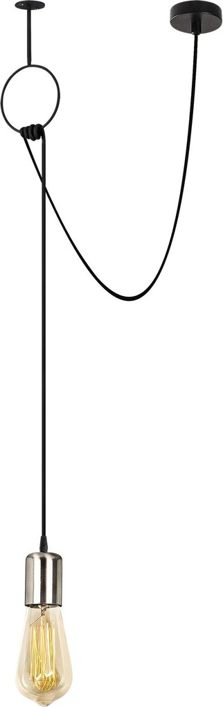 Chandelier Sirin – Preto Níquel – 60 x 5 cm