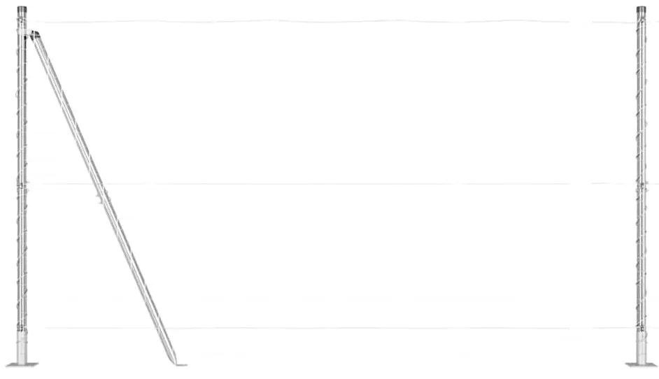 Postes de Cerca com Placas de Base 26 Pçs Ø32mm 78,5cm Aço Galvanizado
